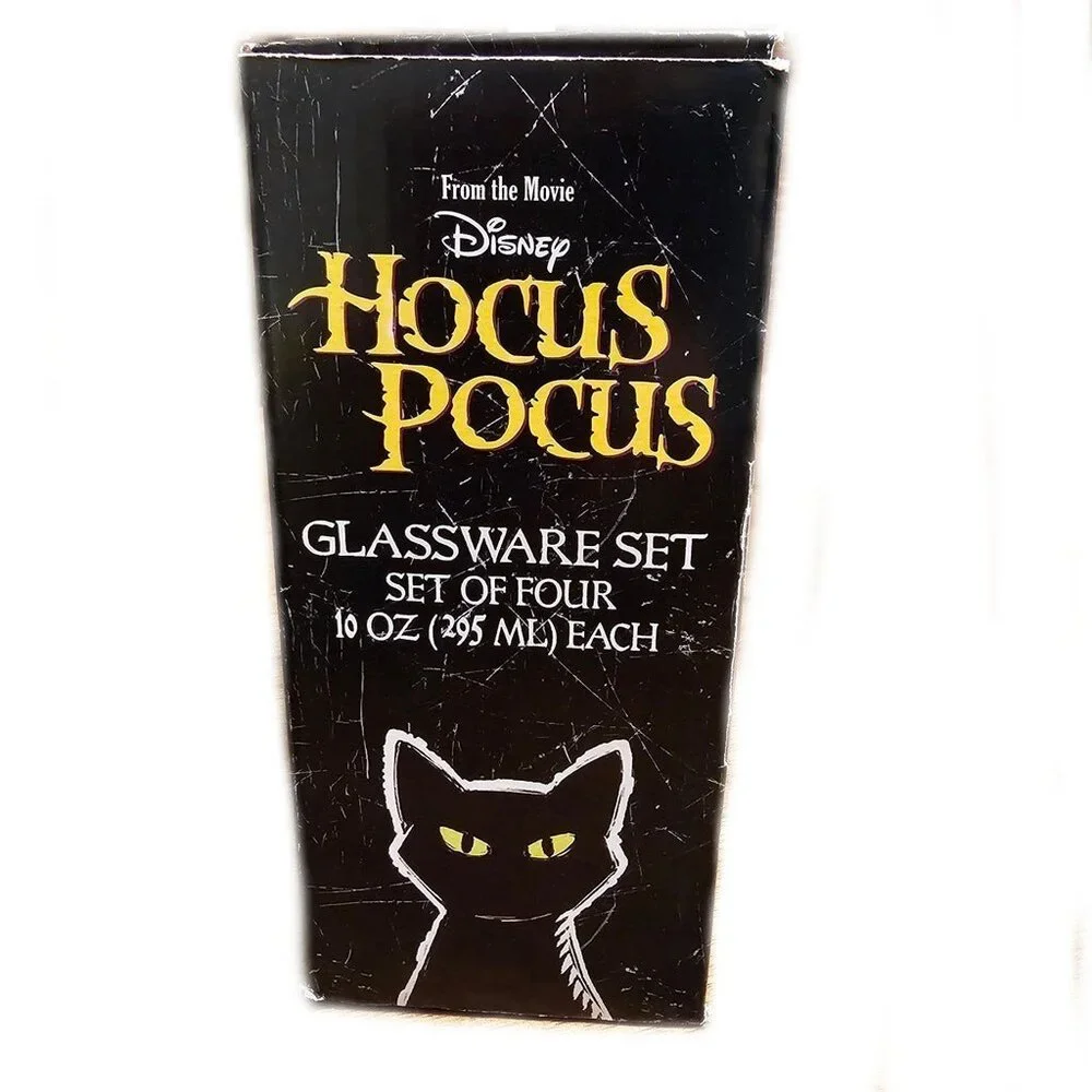 NWT Disney Hocus Pocus Sanderson Sisters Glassware Set Set of 4 Halloween Party